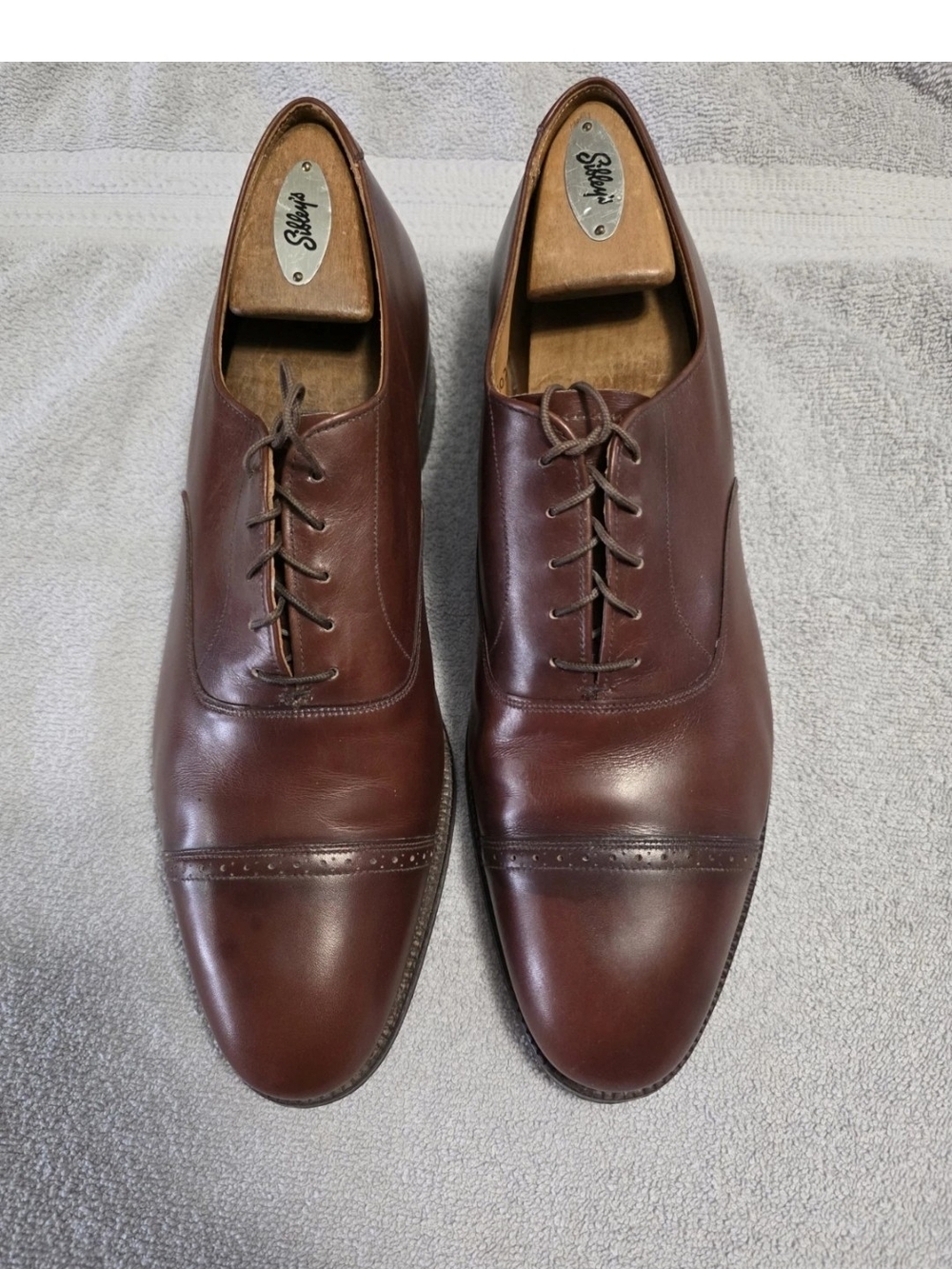 Vintage Brooks Brothers Brooks English Churchs Cap Toe Oxfords Brown 11.5 US